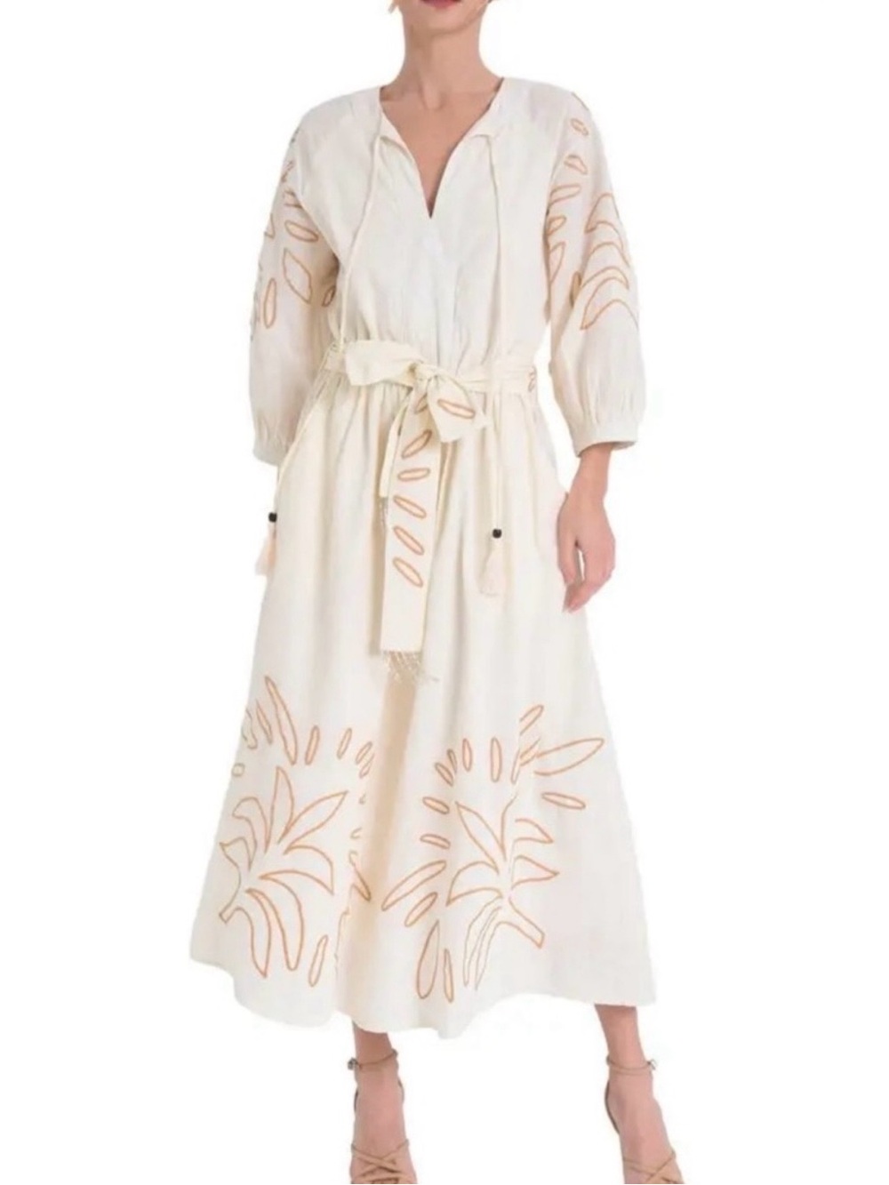 CIEBON Eliza Embroidered A-Line Dress